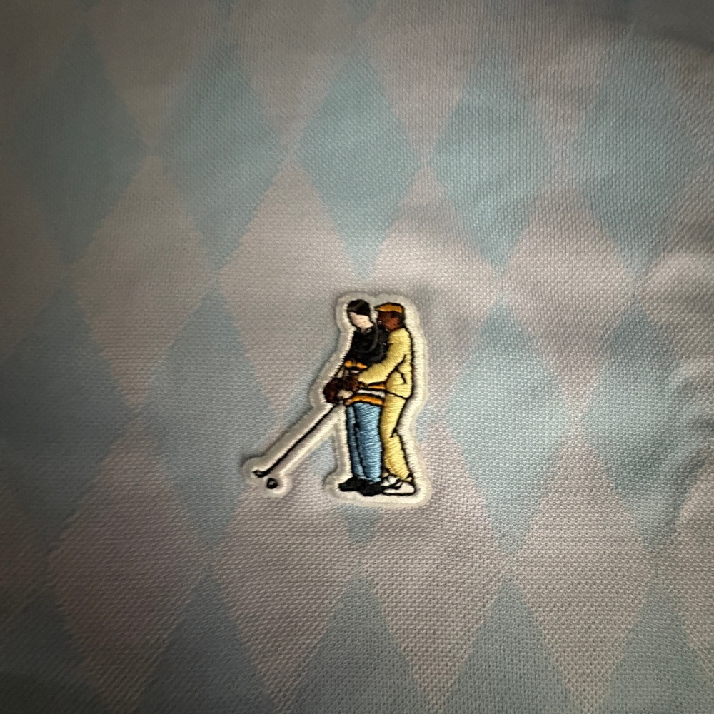 Adidas Light Blue Argyle Button Down Shirt - image 2